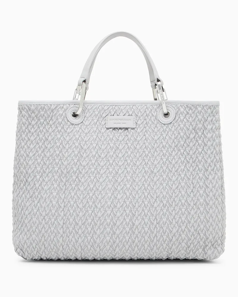 Emporio Armani MyEA mittelgroßer Shopper mit Steppoptik Grau