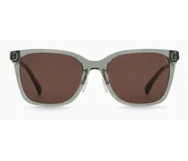 Sonnenbrille Für Herren mit Eckiger Fassung Asian Fit