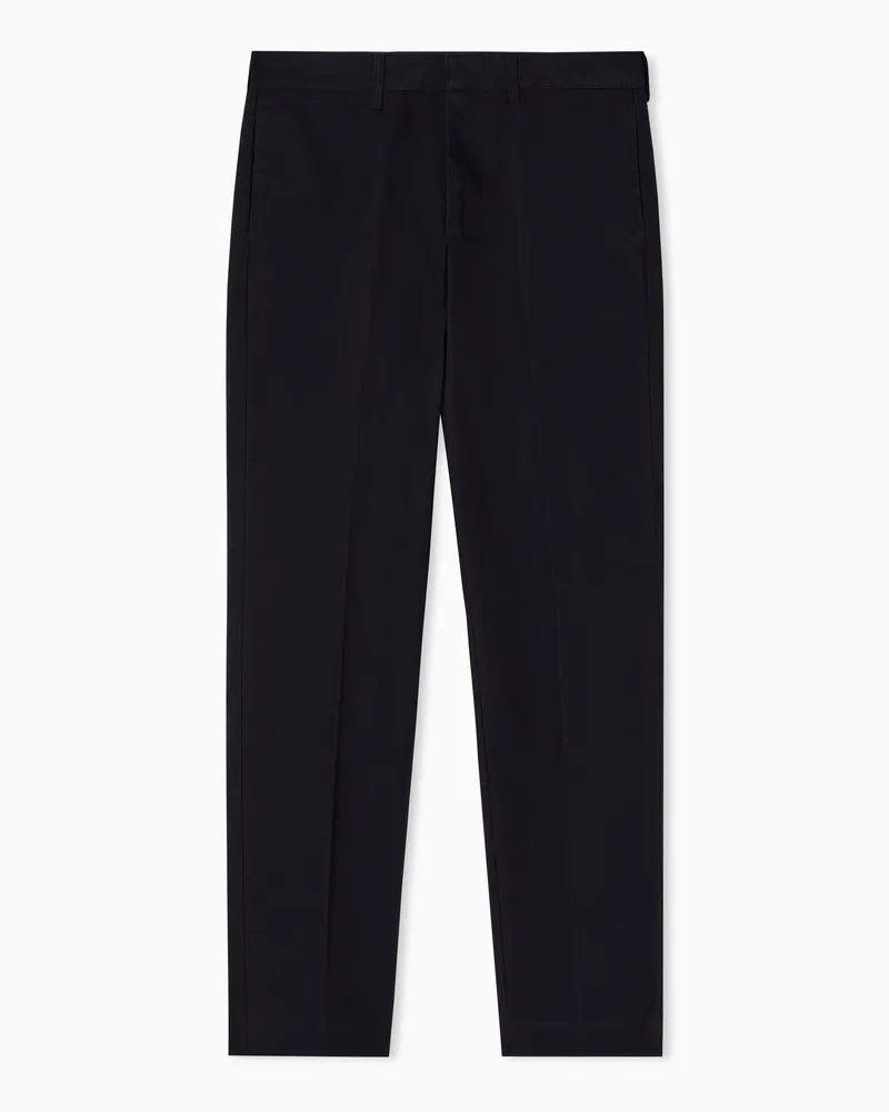 Emporio Armani Chino-Hose aus Baumwoll-Twill Schwarz