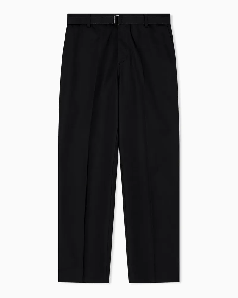 Emporio Armani Baumwoll-Hose mit passendem Gürtel Schwarz
