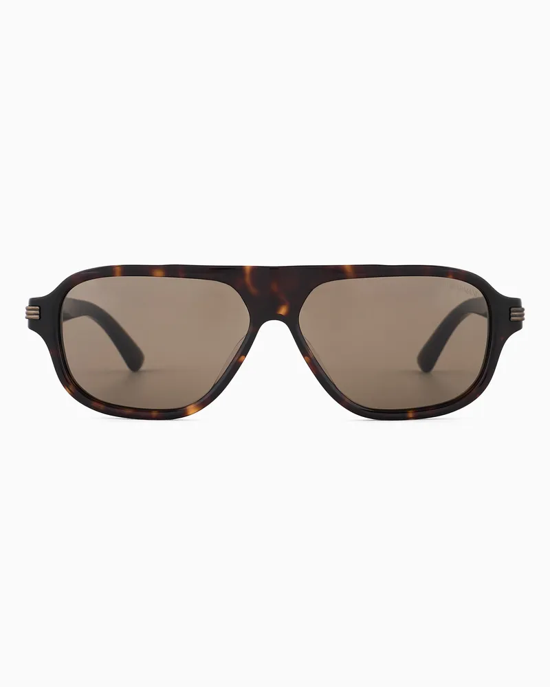 Emporio Armani Herren-Sonnenbrille in Piloten Form Mehrfarbig