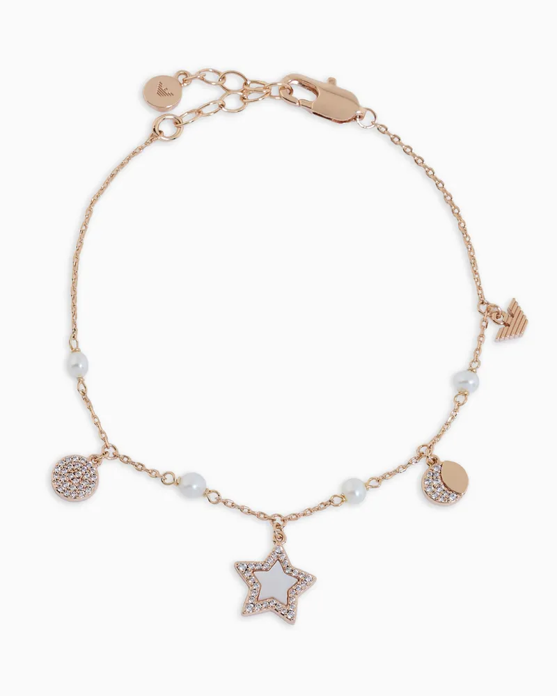 Emporio Armani Armband aus roségoldfarbenem Messing Mehrfarbig