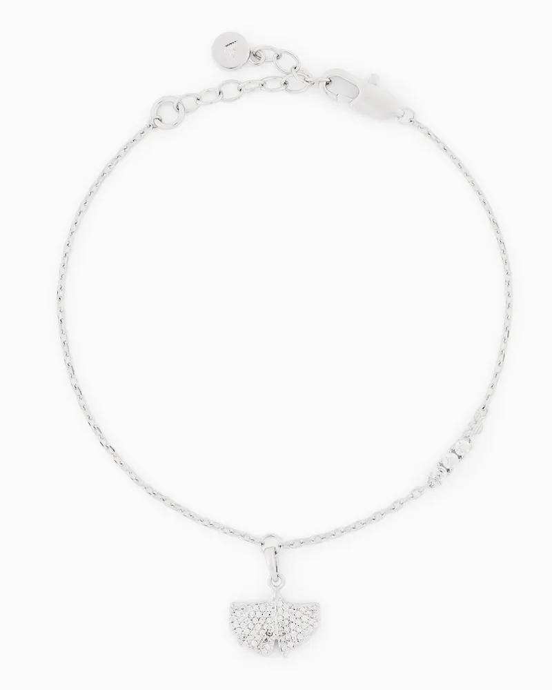 Emporio Armani Armband mit Anhänger aus silberfarbenem Messing Mehrfarbig