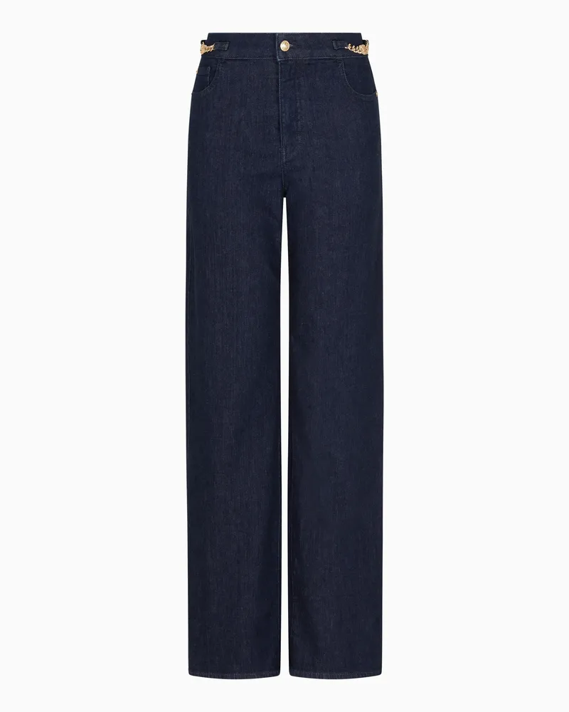 Emporio Armani Regular Fit Jeans J4F aus elastischem Denim Blau