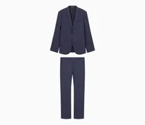 Anzug im Denim-Look aus Schurwolle und Kaschmir