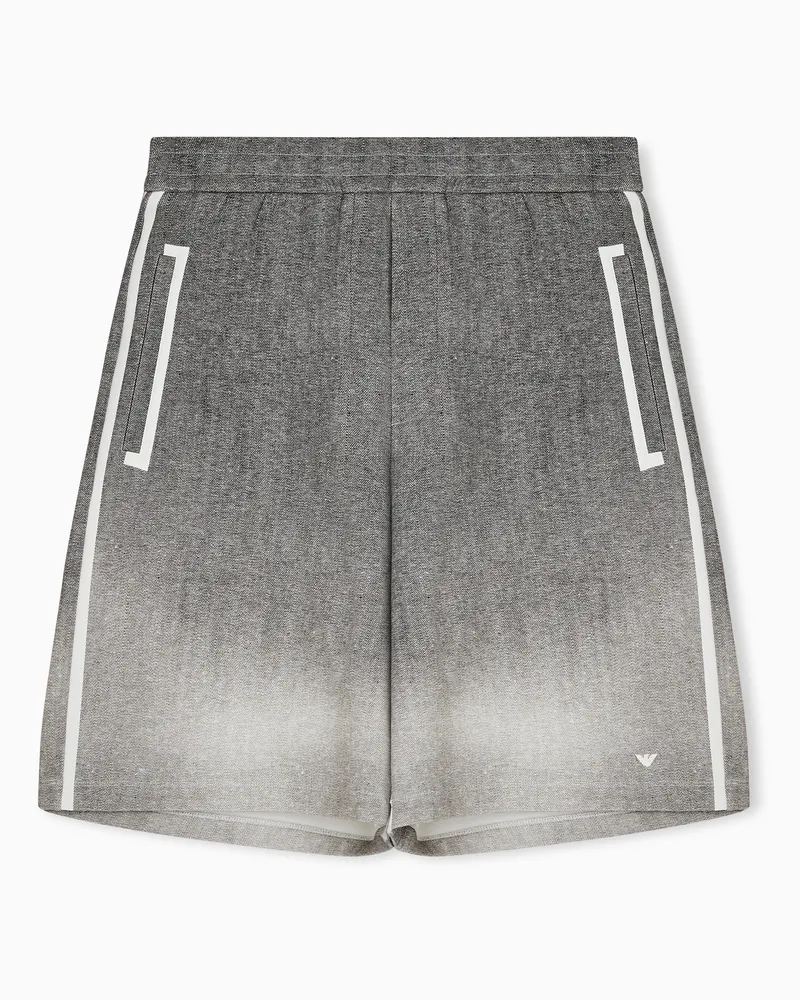 Emporio Armani Bermudashorts aus doppellagigem Jersey mit Farbverlauf Grau
