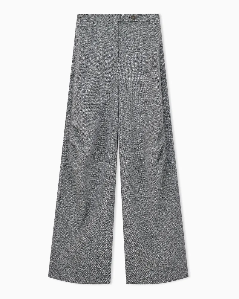Emporio Armani Tweedhose mit Ziernähten Gemustert