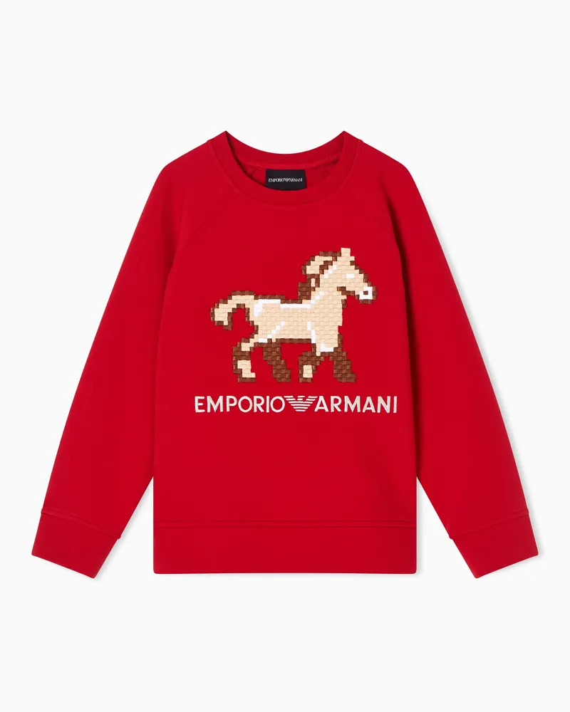 Emporio Armani Sweatshirts ohne Kapuze Rot