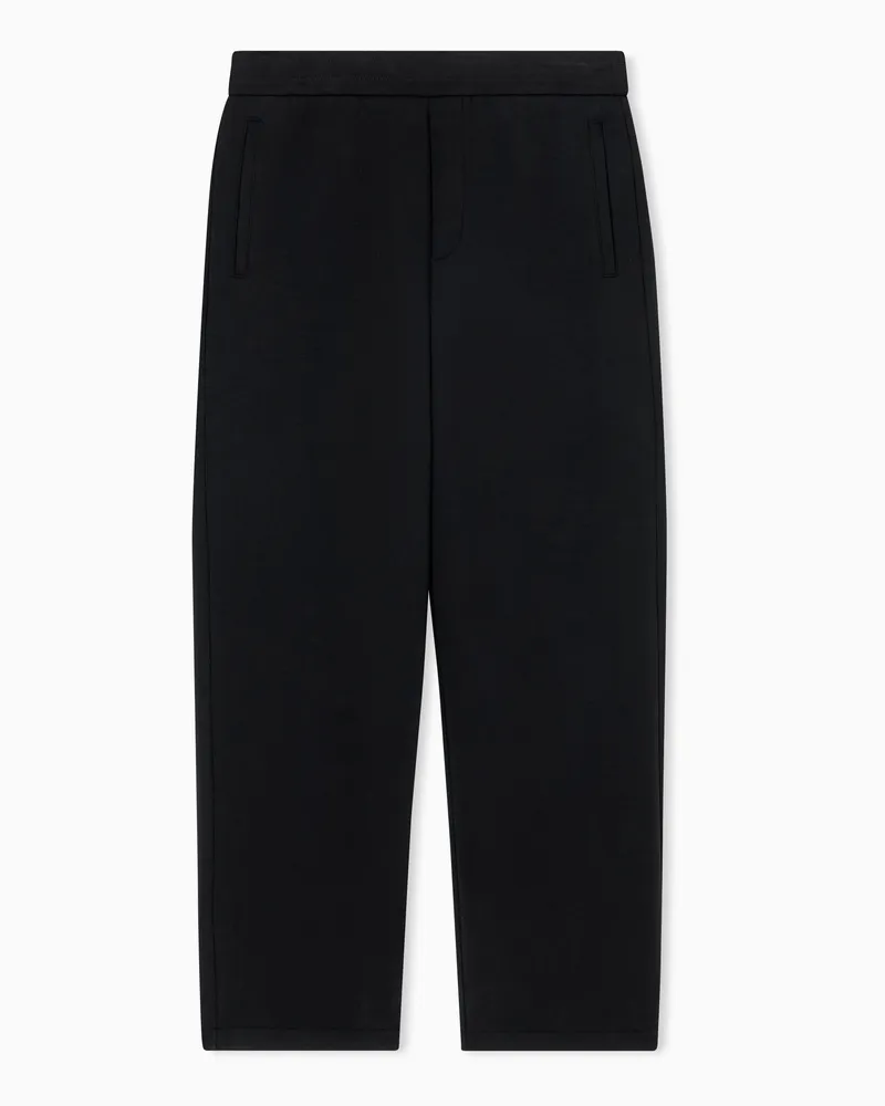 Emporio Armani ASV Jogginghose aus einer Mischung aus gebondetem Jersey und Lyocell Schwarz