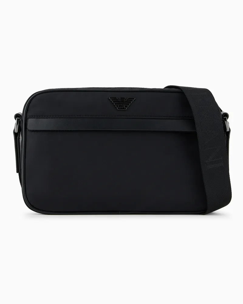 Emporio Armani ASV Umhängetasche aus recyceltem Nylon Schwarz