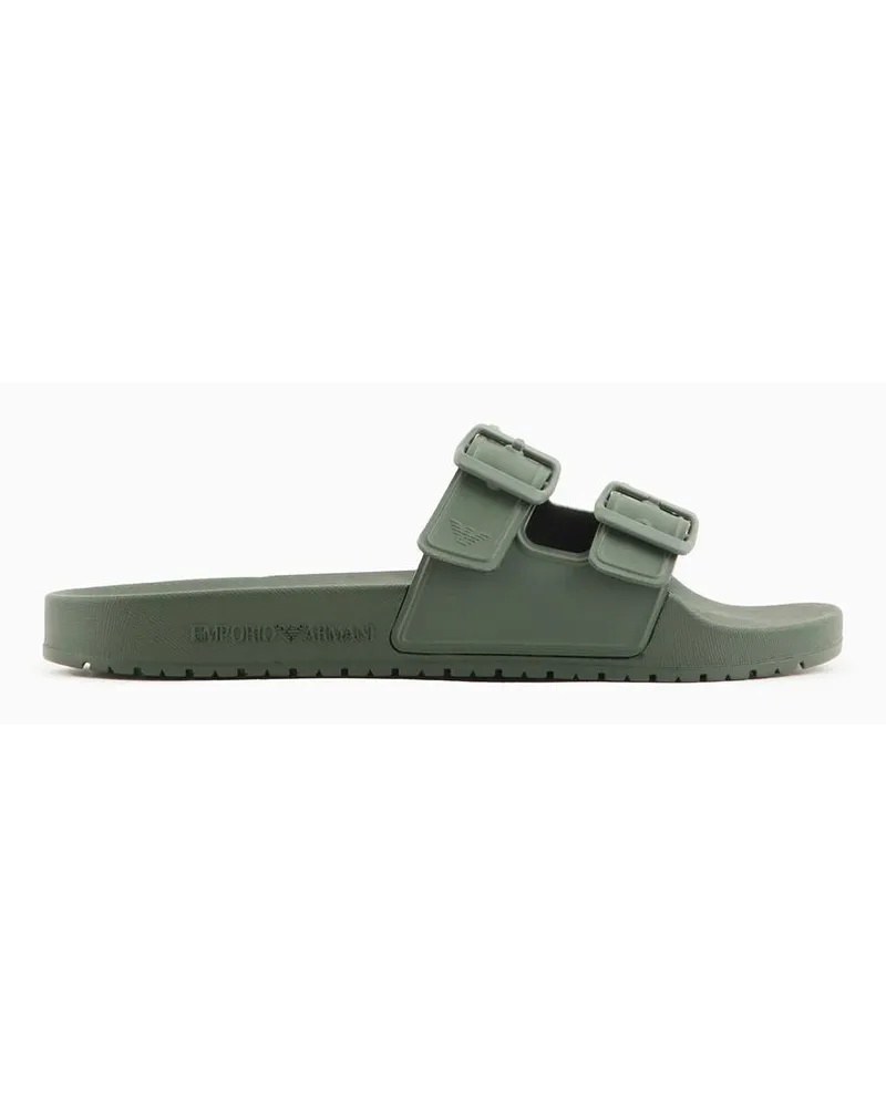 Emporio Armani Slides Military-grün