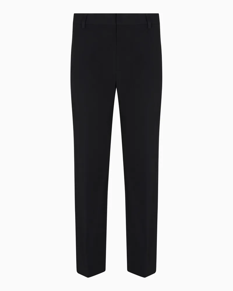 Emporio Armani Chino-Hose aus Nylon-Stretch-Twill Schwarz