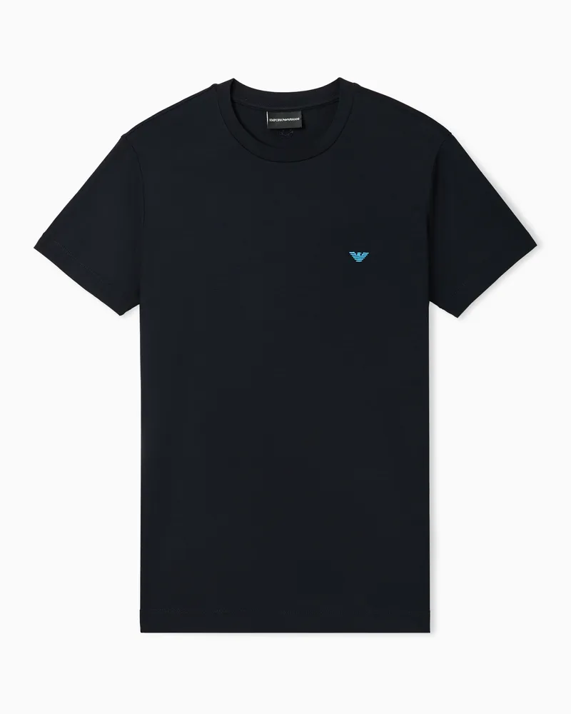Emporio Armani T-Shirt im Trikot Capsule SSC Napoli Marineblau