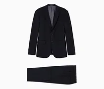 Einreihiger Anzug aus Bi-Stretch-Wollfresko mit Tropenmuster