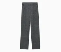 Regular Fit Stoffhose aus einem Viskose-Mix mit Mouliné