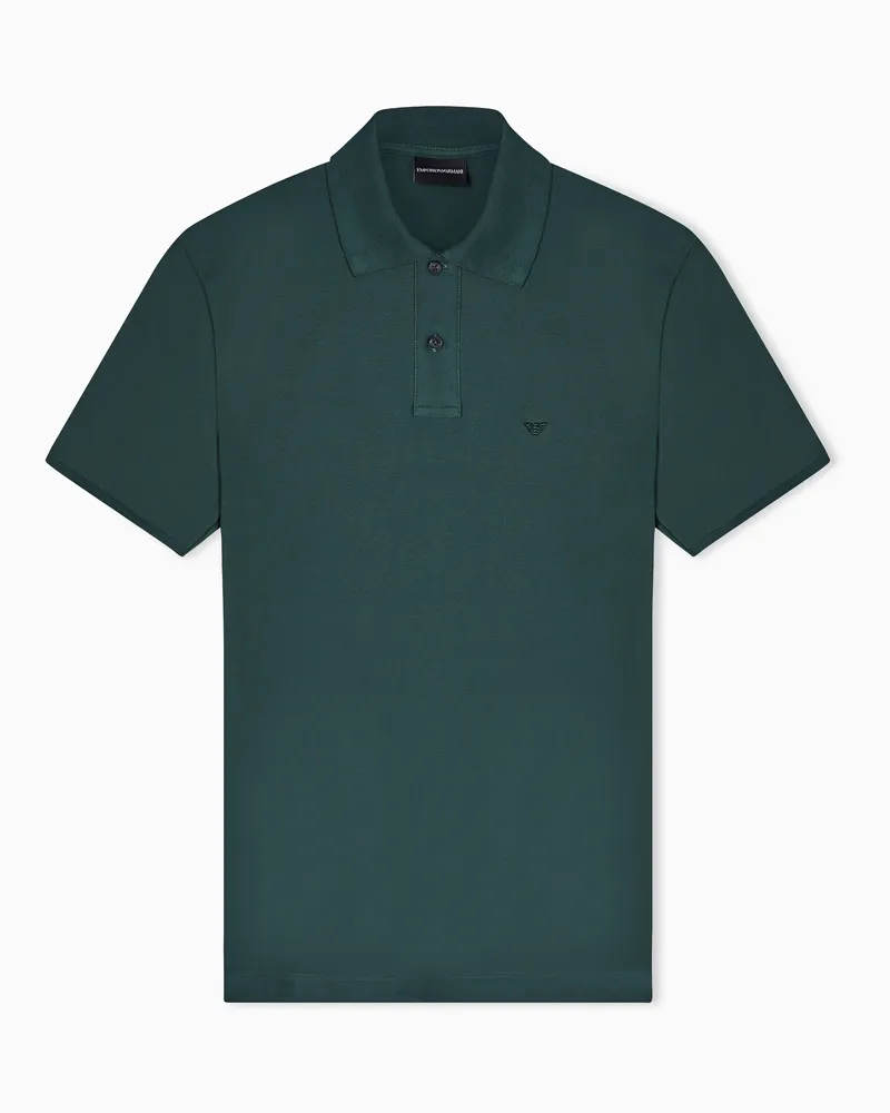 Emporio Armani Slim-Fit-Piqué-Poloshirt Grün