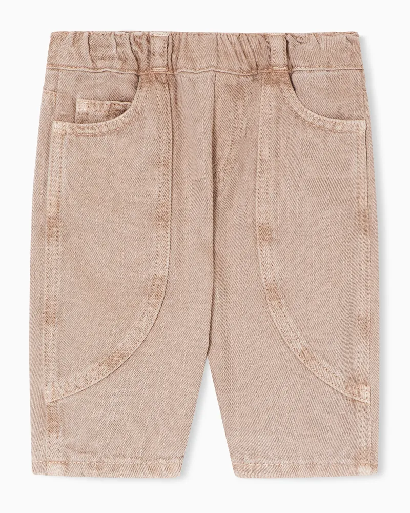 Emporio Armani Five-Pocket-Hose aus Bull Denim Beige