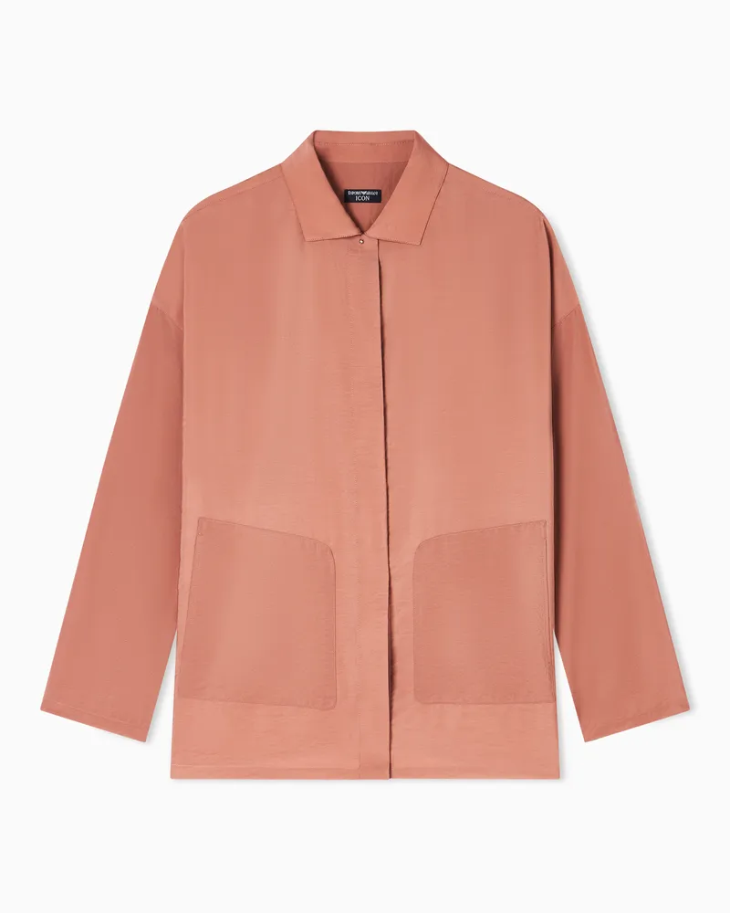 Emporio Armani Icon Bluse aus Modal-Musselin Pink