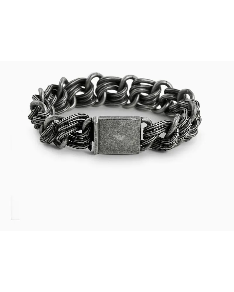 Emporio Armani Gliederarmband aus Edelstahl Silber