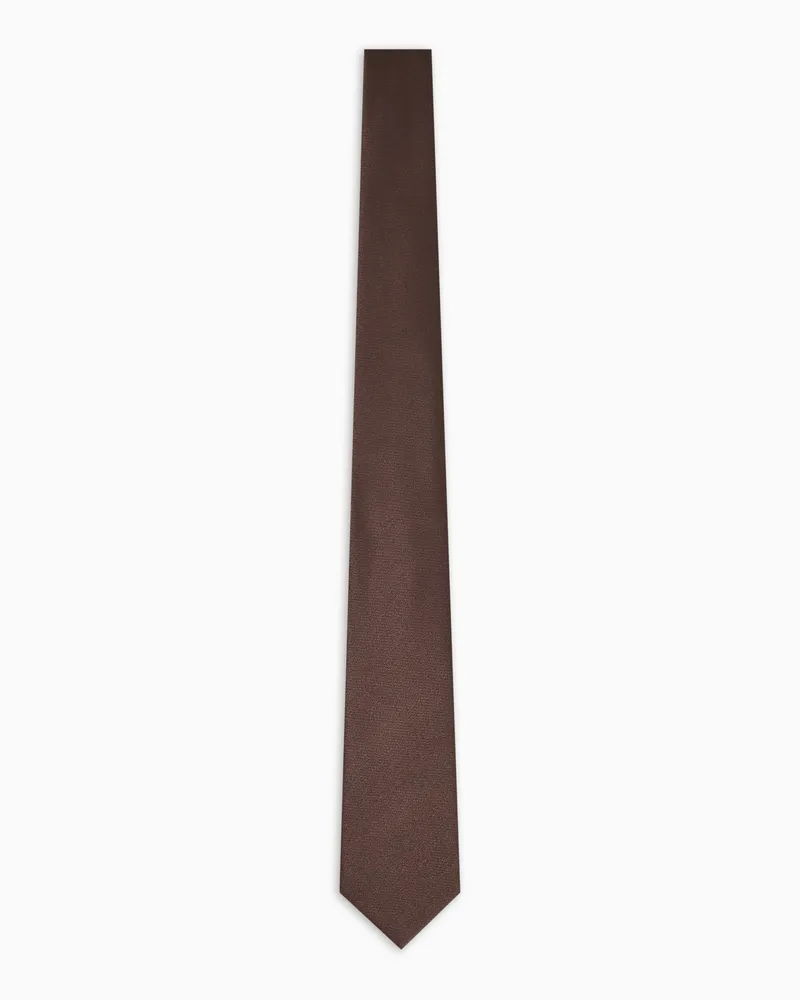Emporio Armani Krawatte aus reiner Seide Braun