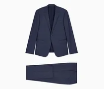 Einreihiger Anzug in Slim Fit mit in seidigem Grisaille-Finish