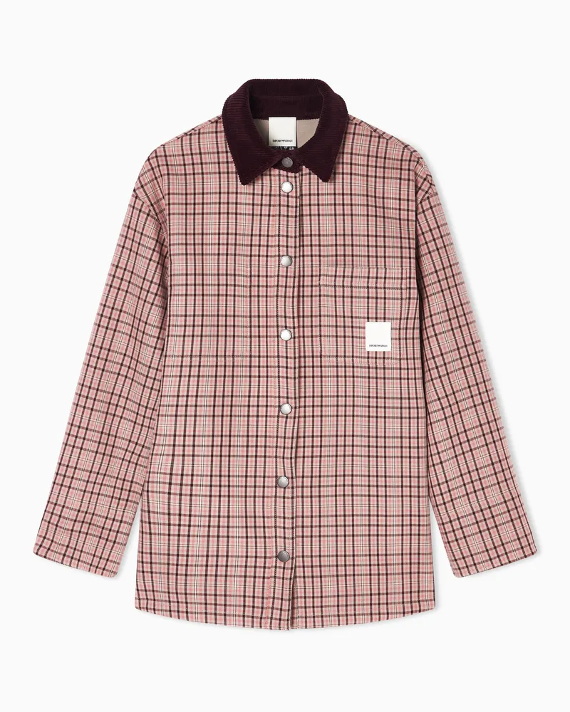 Emporio Armani Eagle Club Wendbarer Caban mit Karomuster Mehrfarbig