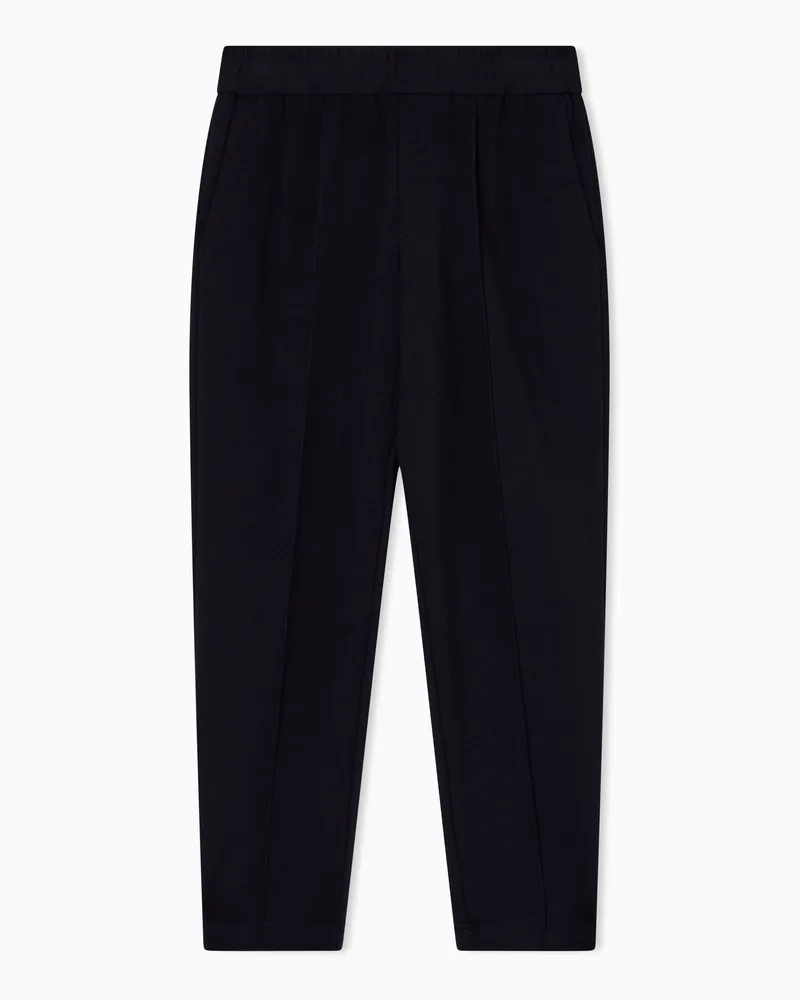 Emporio Armani Jogginghose aus Heavy Jersey mit Biesen Marineblau