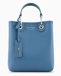 Emporio Armani Shopper Myea Im Hochformat mit Hirsch-print Azurblau