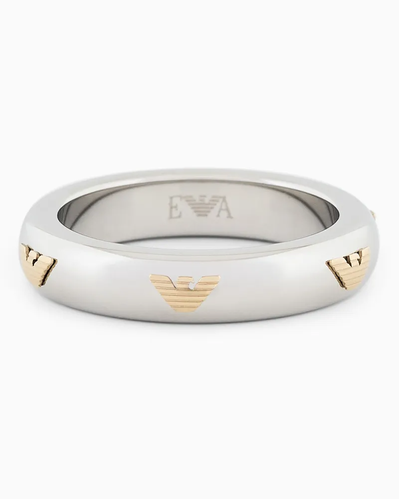 Emporio Armani Zweifarbiger Edelstahl Band-Ring Mehrfarbig