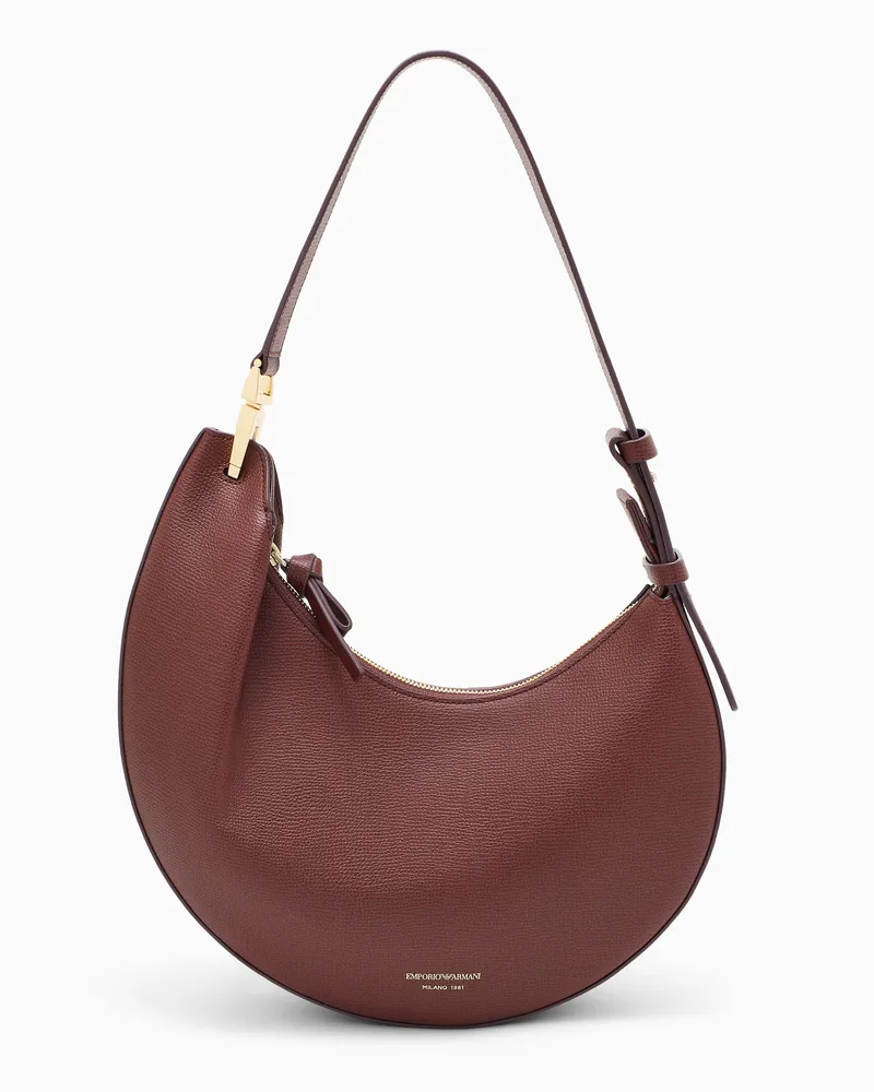 Emporio Armani Hobo Bag aus Leder Emporio Armani 1981 Burgunderrot