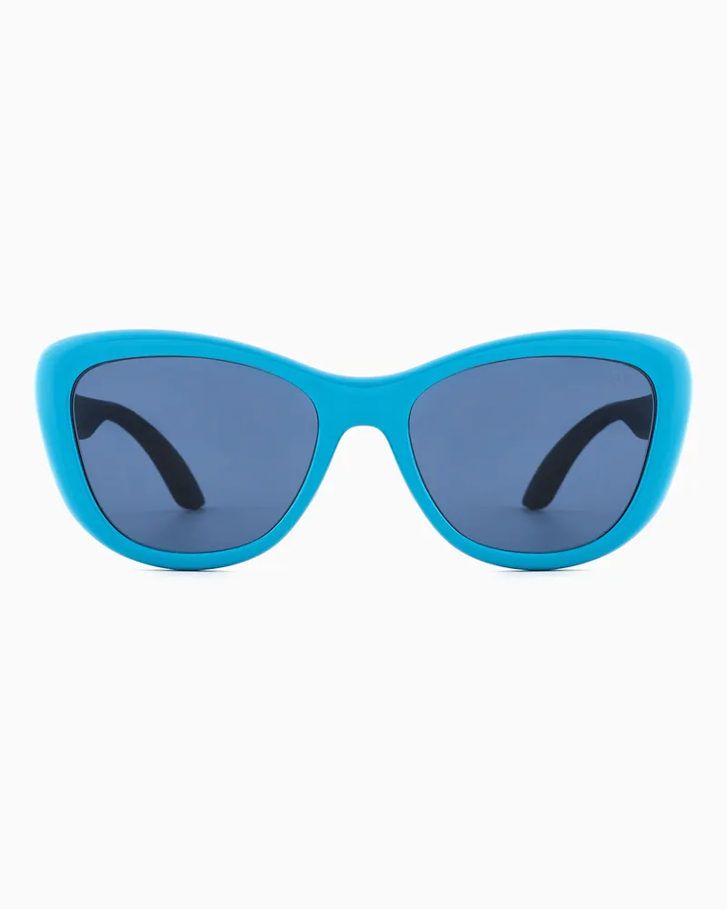 Emporio Armani Sonnenbrille für Mädchen in Schmetterlingsform Blau