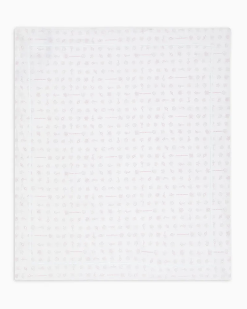 Emporio Armani Decke aus Jersey im Marinestil Pink