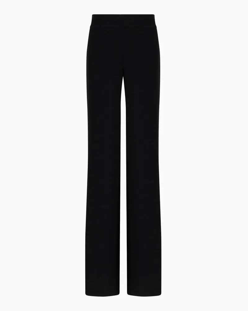 Emporio Armani Palazzohose aus Funktions-Cady Schwarz