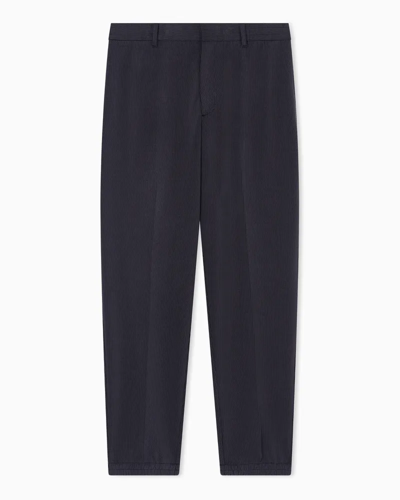 Emporio Armani Hose aus Canneté zum Mondneujahr Marineblau