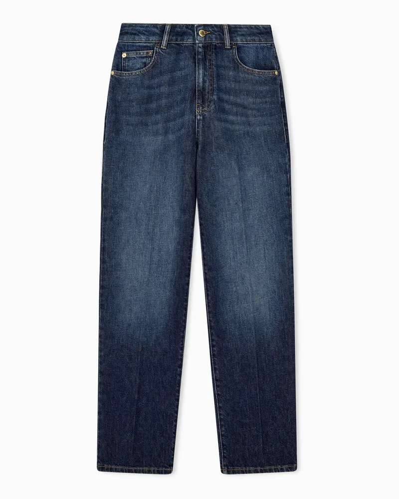Emporio Armani Regular Fit 5-Pocket-Jeans aus Denim mit geradem Bein Blau