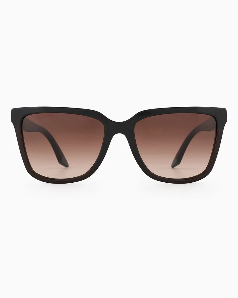 Emporio Armani Sonnenbrille mit unregelmäßig geformter Fassung für Damen 