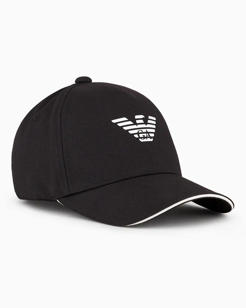 Emporio Armani Baseballcap mit Adler-Print Schwarz