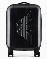 Emporio Armani Trolley aus Abs mit Großem Adler In Reliefoptik Grau