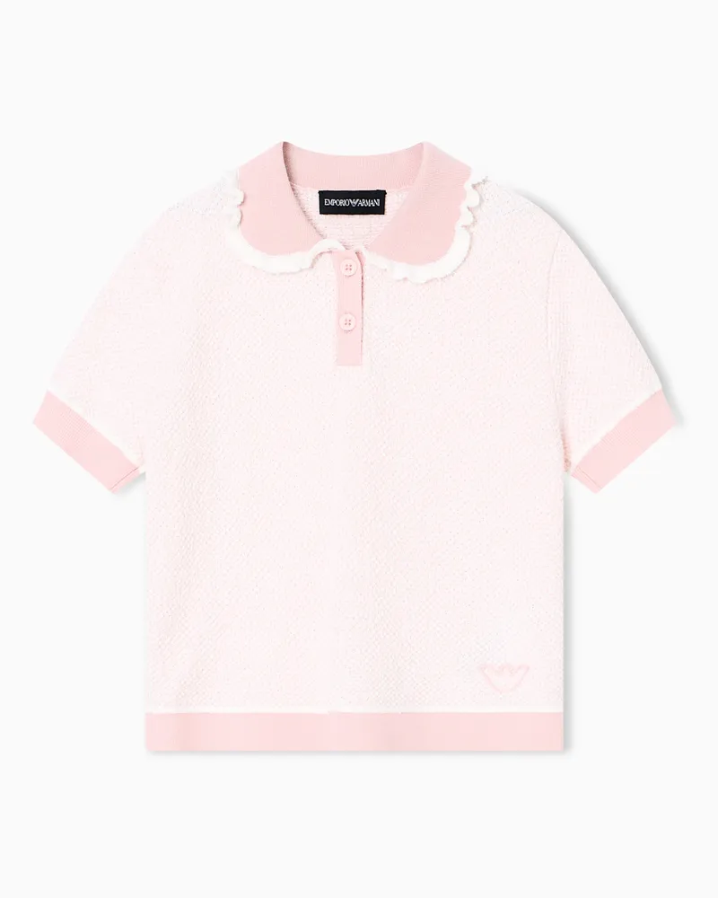Emporio Armani Zweifarbiges Strickoberteil Pink