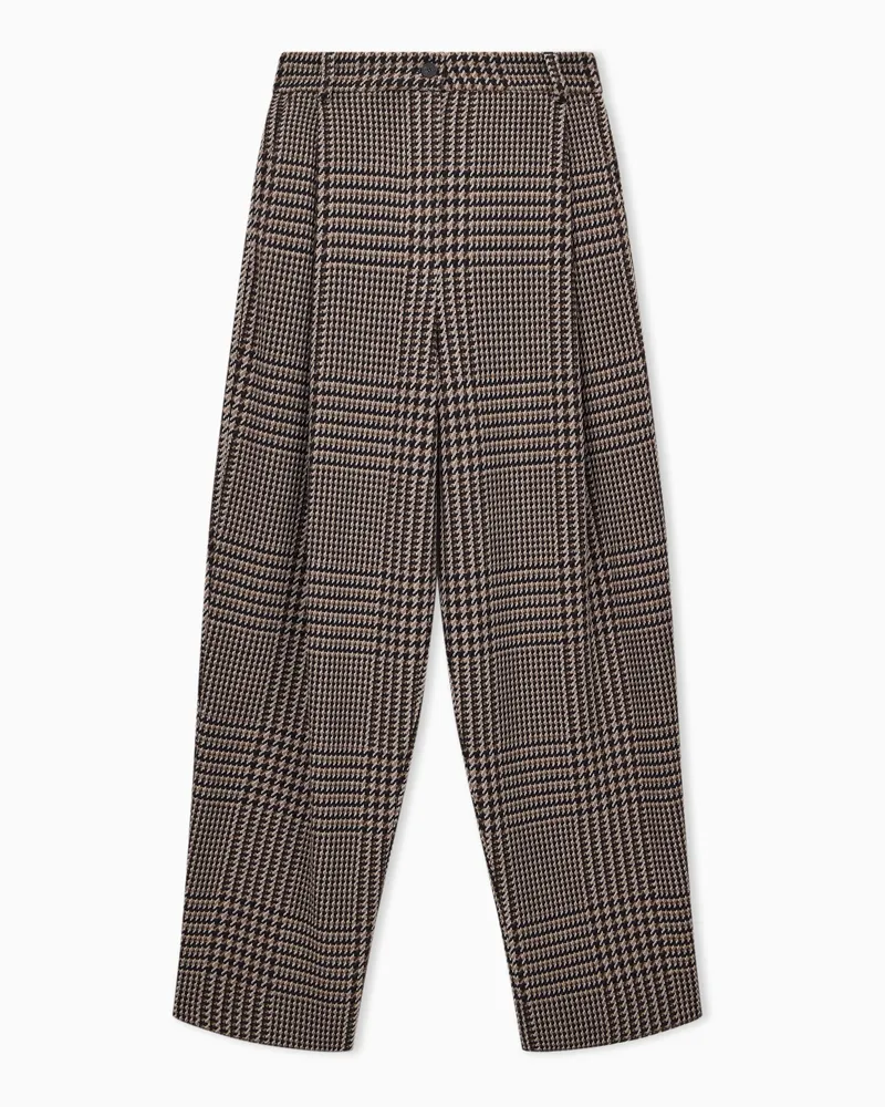 Emporio Armani Hose aus Tweed mit Prince-of-Wales-Karomuster Gemustert