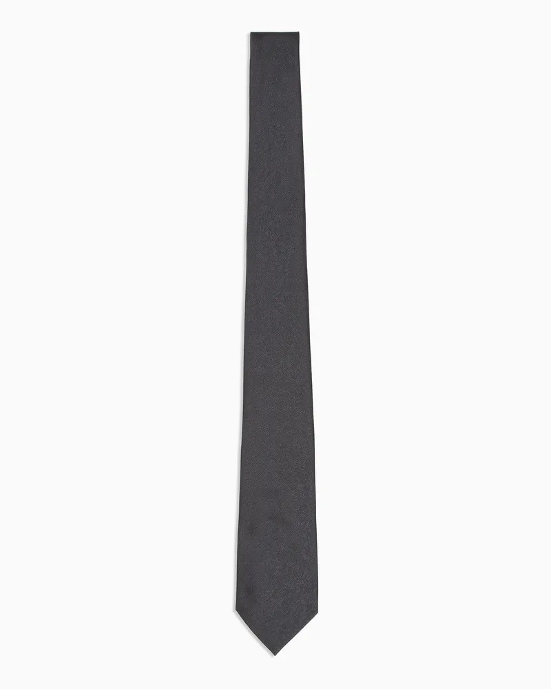 Emporio Armani Pure silk jacquard tie Schwarz
