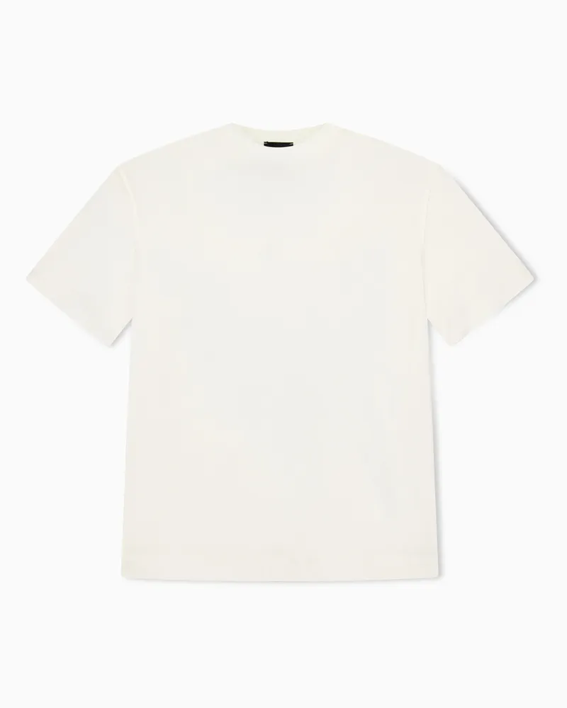 Emporio Armani Regular Fit T-Shirt aus Baumwolljersey Weiß