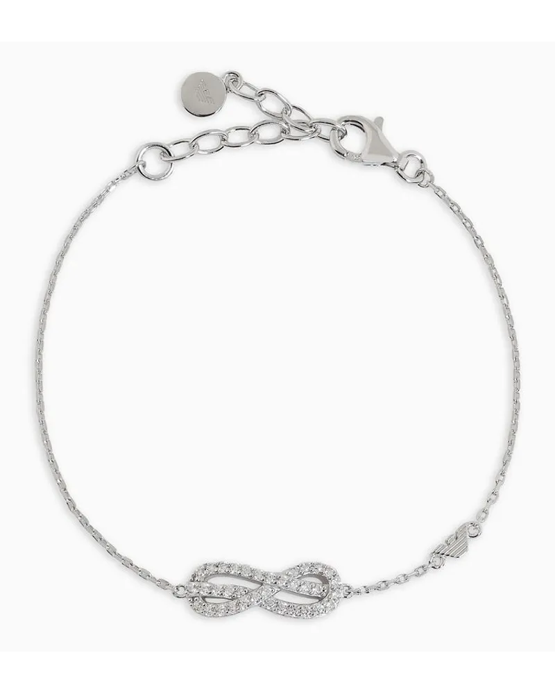 Emporio Armani Station-armband aus Sterlingsilber Silber