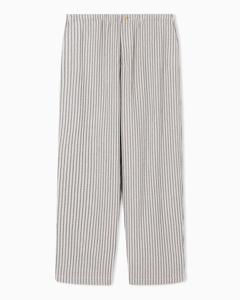 Emporio Armani Hose aus Jacquard-Stoff in 3D-Optik Gemustert