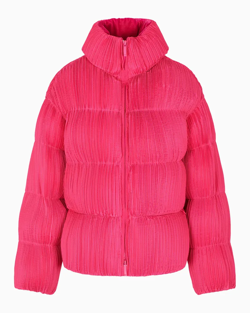 Emporio Armani Jacke aus plissiertem Funktionsstoff Pink