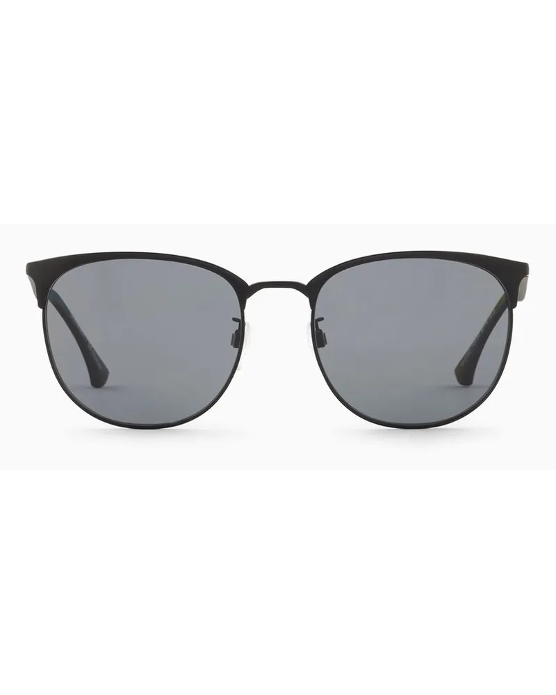 Emporio Armani Runde Sonnenbrille Für Herren Schwarz