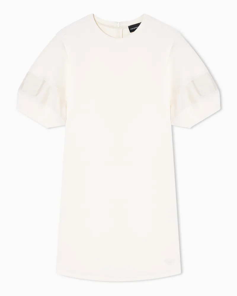 Emporio Armani Stretch double jersey dress Weiß