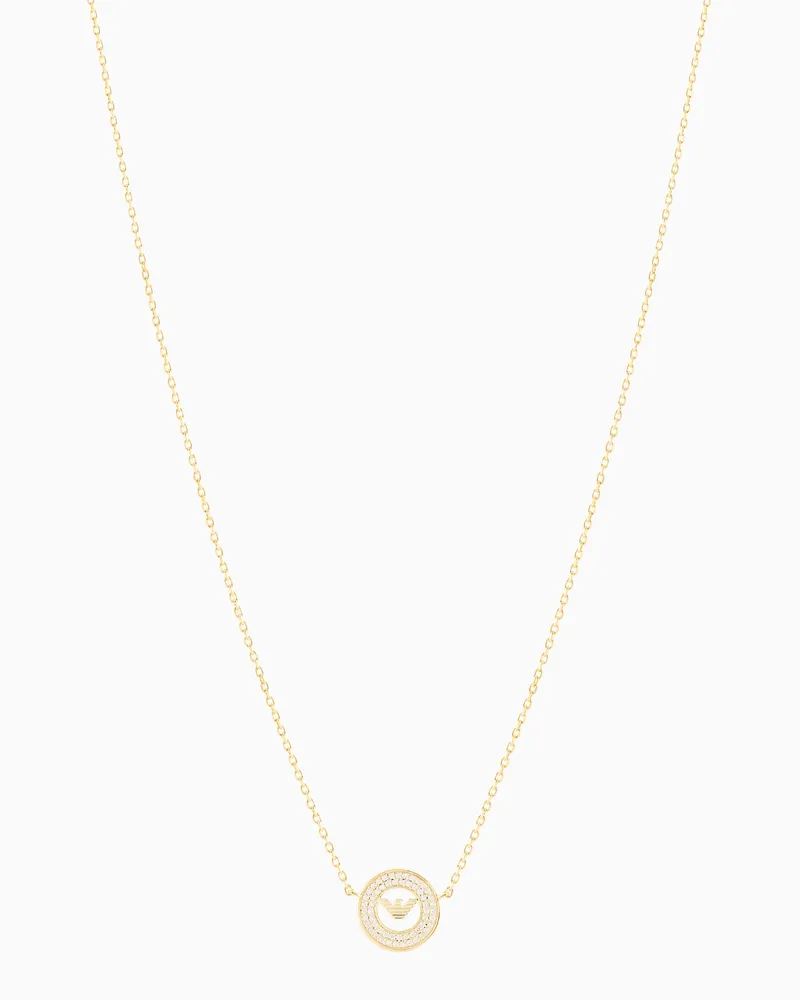 Emporio Armani Kette mit Anhänger aus goldfarbenem Sterlingsilber Mehrfarbig