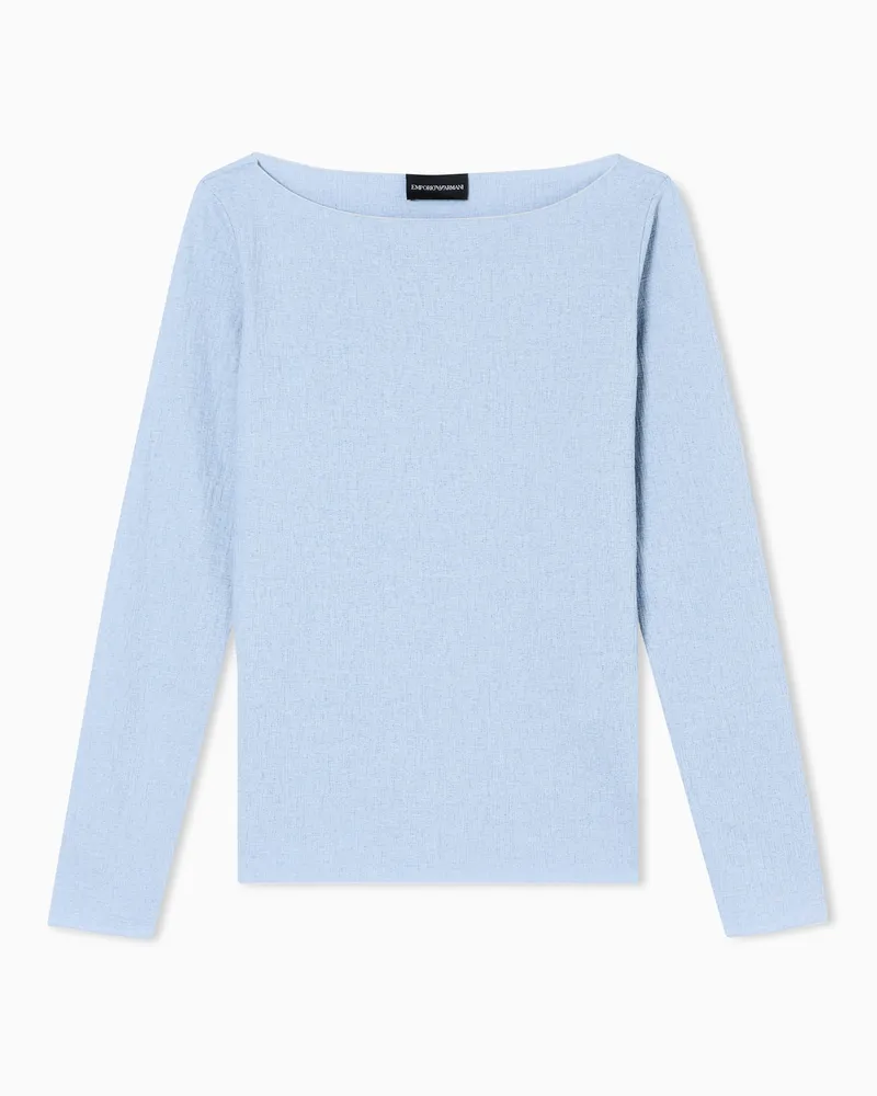 Emporio Armani Langarmshirts Hellblau