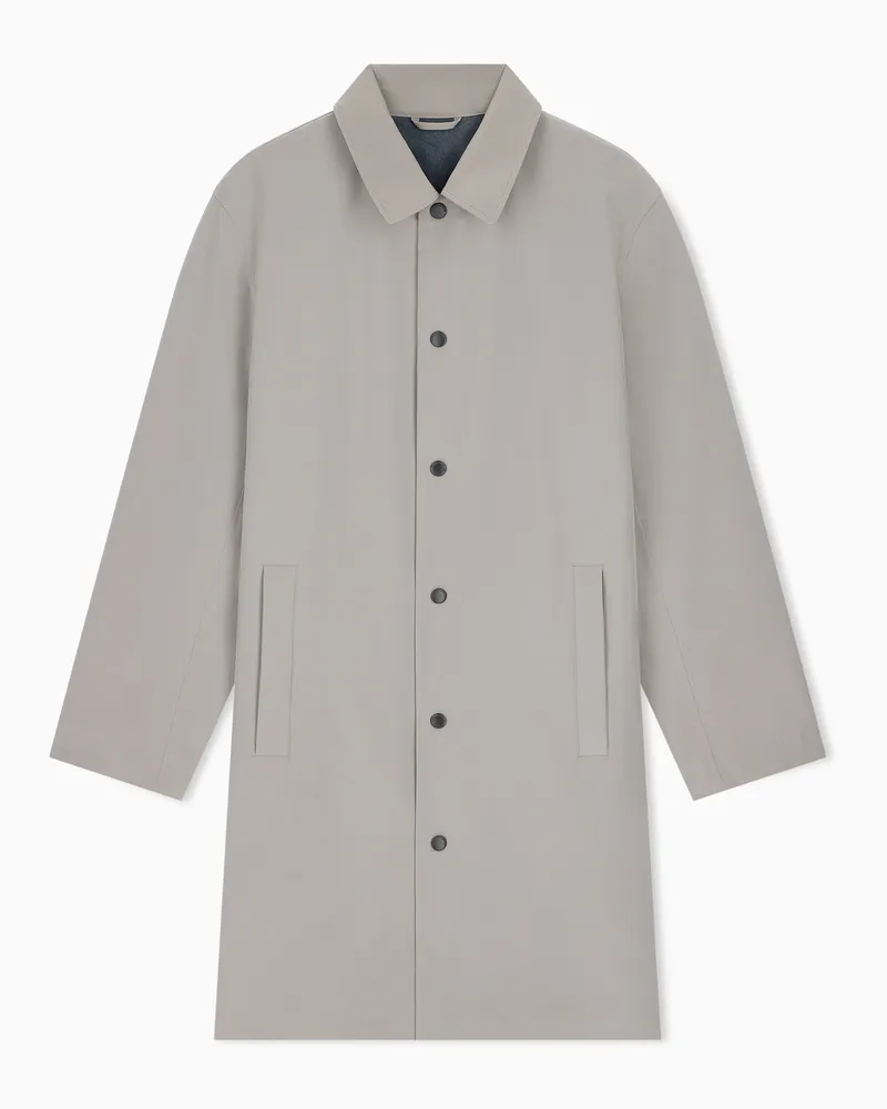 Emporio Armani Regular Fit Trenchcoat Essential mit Kragen und Knopfleiste Beige